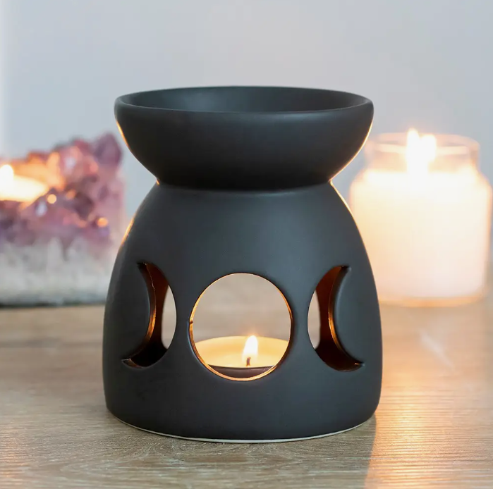 Black Ceramic Moon - Wax Warmer