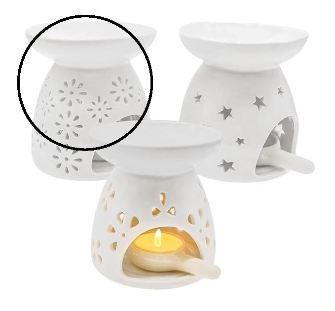 Burst White Ceramic - Wax Warmer