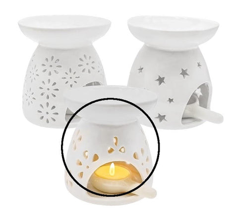 Flower White Ceramic - Wax Warmer