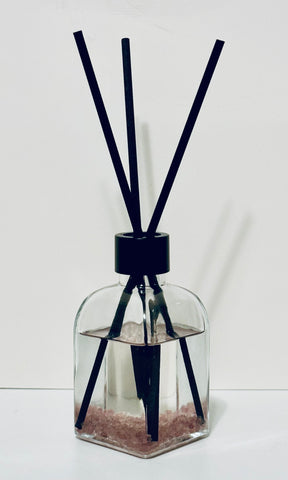 Sea Salt Orchid Reed Diffuser with Strawberry Quartz