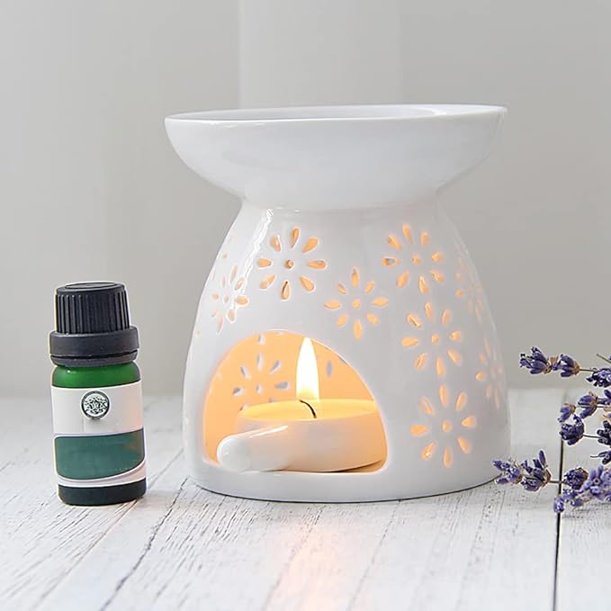 Burst White Ceramic - Wax Warmer